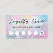 pastel glitter opaal loyaliteitskaart visitekaartje (Voorkant)