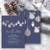 Pastel Glitter Ornamenten Xmas Party Save the Date