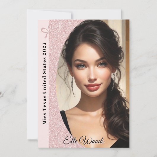 Pastel Glitter Pageant Autograph Kaarten (Voorkant)