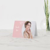 Pastel Glitter Pageant Bedankkaart (Voorkant)