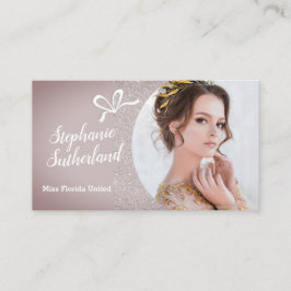 Pastel Glitter Pageant Visitekaartje