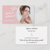 Pastel Glitter Pageant Visitekaartje (Voorkant / Achterkant)