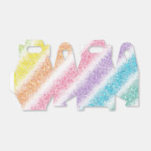 Pastel Glitter Rainbow Bedankdoosjes (Uitgevouwen)