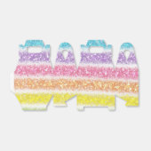 Pastel Glitter Rainbow Bedankdoosjes (Uitgevouwen)