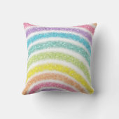 Pastel Glitter Rainbow Kussen (Achterkant)
