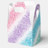 Pastel Glitter Regenboog Bedankdoosjes (Geopend)