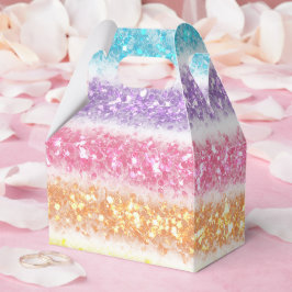 Pastel Glitter Regenboog Bedankdoosjes