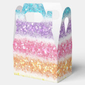 Pastel Glitter Regenboog Bedankdoosjes (Geopend)