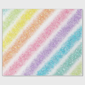 Pastel Glitter Regenboog Cadeaupapier (Vlak)