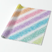 Pastel Glitter Regenboog Cadeaupapier (Uitgerold)