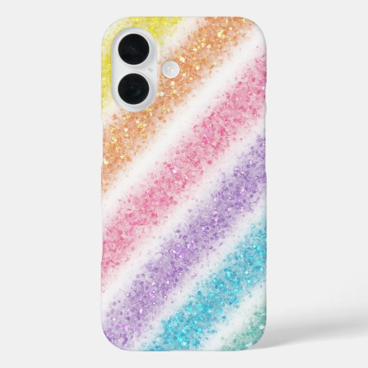 Pastel Glitter Regenboog Case-Mate iPhone Case (Achterkant)
