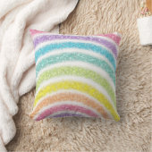 Pastel Glitter Regenboog Kussen (Deken)
