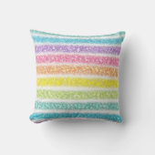 Pastel Glitter Regenboog Kussen (Voorkant)