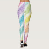 Pastel Glitter Regenboog Leggings (Achterkant)
