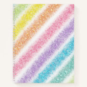 Pastel Glitter Regenboog Notitieboek (Voorkant)
