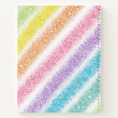 Pastel Glitter Regenboog Notitieboek (Achterkant)
