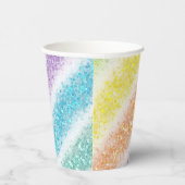 Pastel Glitter Regenboog Papieren Bekers (Rechts)