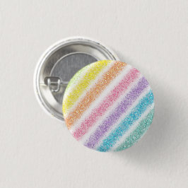 Pastel Glitter Regenboog Ronde Button 3,2 Cm