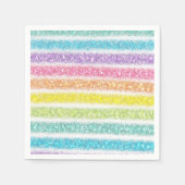 Pastel Glitter Regenboog Servet (Voorkant)