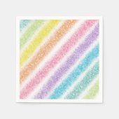 Pastel Glitter Regenboog Servet (Voorkant)