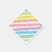 Pastel Glitter Regenboog Servet (Hoek)