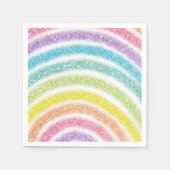 Pastel Glitter Regenboog Servet (Voorkant)