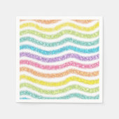 Pastel Glitter Regenboog Servet (Voorkant)