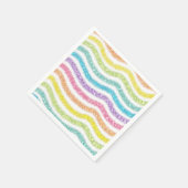 Pastel Glitter Regenboog Servet (Hoek)