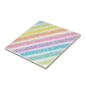 Pastel Glitter Regenboog Tegeltje (Zijkant)
