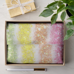 Pastel Glitter Regenboog Tissuepapier