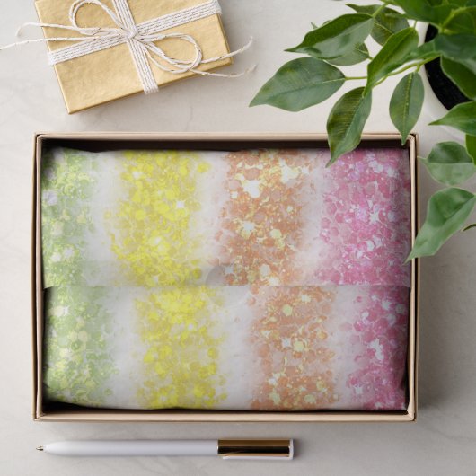 Pastel Glitter Regenboog Tissuepapier (Geschenk)