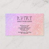 *~* Pastel Glitter REIKI Ivy Botanical Font Visitekaartje (Achterkant)