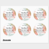 Pastel glitter water kleur Body butter label (Vel)
