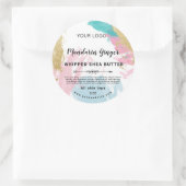 Pastel glitter water kleur shea boter label (Tas)