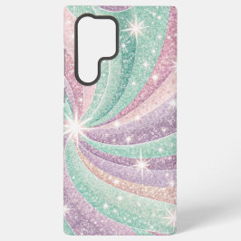 Pastel glitter werveling Telefoonhoes Samsung Galaxy Hoesje