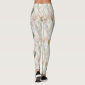 Pastel glitterij abstracte plaid en stippen leggings (Achterkant)