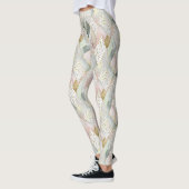 Pastel glitterij abstracte plaid en stippen leggings (Links)