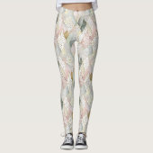 Pastel glitterij abstracte plaid en stippen leggings (Voorkant)
