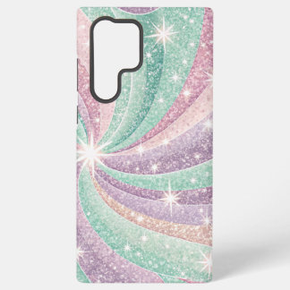 Pastel glitterswirlen telefoonhoesje samsung galaxy hoesje