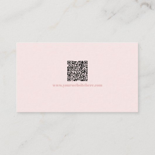 Pastel Glitz Pageant Visitekaartje | QR-code (Achterkant)
