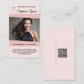 Pastel Glitz Pageant Visitekaartje | QR-code (Voorkant / Achterkant)
