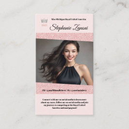 Pastel Glitz Verkiezingskaart | QR Code Visitekaartje