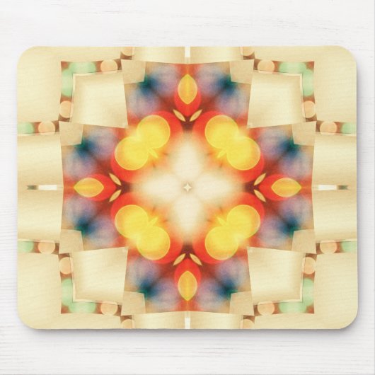 Pastel gloed binnenin lichtmousepad muismat (Voorkant)