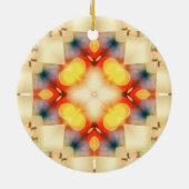 Pastel gloed binnenlicht: Gold Blue Roze Ornament (Achterkant)