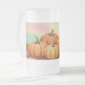 Pastel Glossy Pumpkins Frosted Mok (Voorkant links)