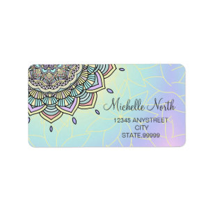 Pastel Glow Mandala ID359 Etiket