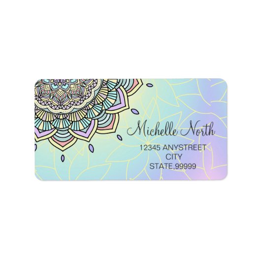 Pastel Glow Mandala ID359 Etiket (Voorkant)