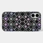 Pastel Glow Mozaïek Mandala met Zilveren Rooster Case-Mate iPhone Case (Achterkant (horizontaal))