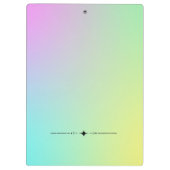 Pastel Glow Up Clipboard Klembord (Achterkant)