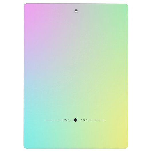 Pastel Glow Up Clipboard Klembord (Achterkant)